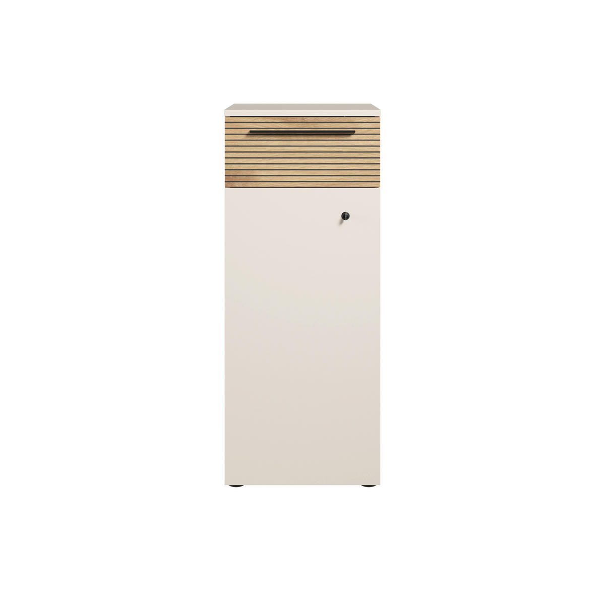 AKTENSCHRANK Schwarz, Eichefarben, Kaschmir  - Kaschmir/Eichefarben, MODERN, Holzwerkstoff (45/110/43cm) - Novel