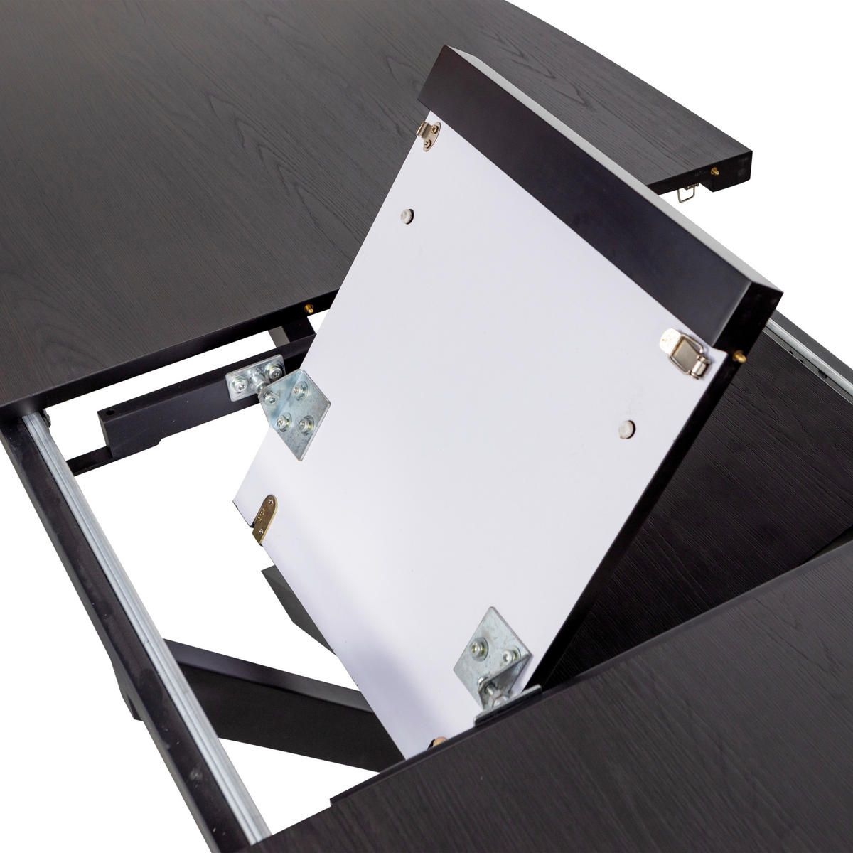 ESSTISCH Schwarz oval  ausziehbar  - Schwarz, MODERN, Holzwerkstoff (180-220/90/75cm) - Livetastic