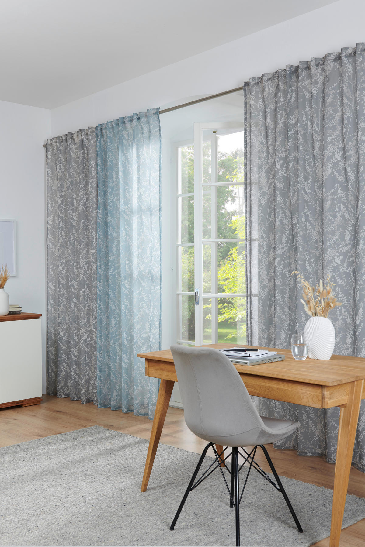 HOTOVÝ ZÁVES, polopriehľadné, 140/245 cm - hnedá, Konventionell, textil (140/245cm) - Esposa