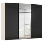 SCHWEBETÜRENSCHRANK  in Schwarz, Champagner  - Champagner/Schwarz, KONVENTIONELL, Glas/Holzwerkstoff (242/223/68cm) - Novel