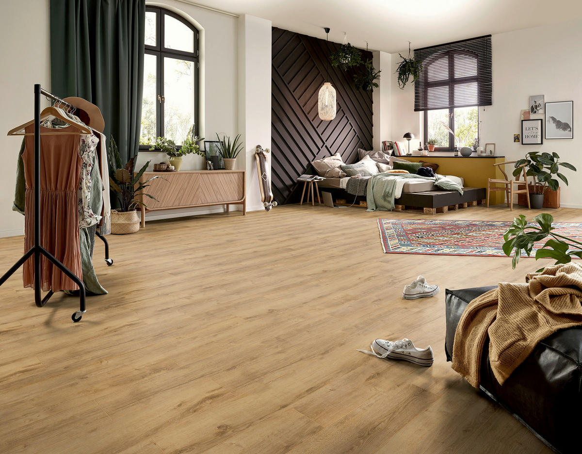 LAMINATBODEN Eiche Alpbach  per  m² - Eichefarben, KONVENTIONELL, Holzwerkstoff (138/19,3/0,9cm) - Venda