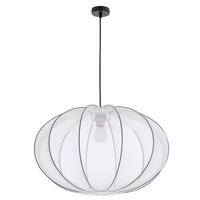 PENDELLEUCHTE Mellow 60/60/135 cm  - Schwarz/Weiß, KONVENTIONELL, Kunststoff/Metall (60/60/135cm)