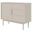 HIGHBOARD Kaschmir  - Kaschmir/Goldfarben, Design, Holzwerkstoff/Metall (104/139,5/39cm) - Xora