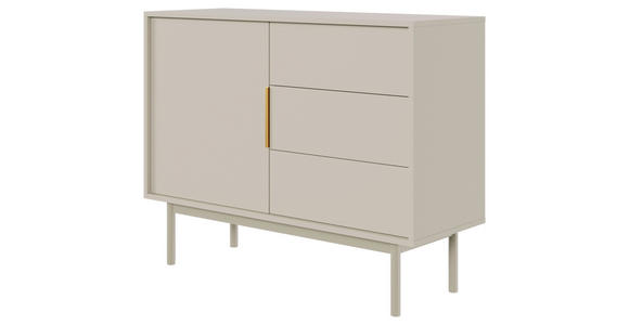 HIGHBOARD Kaschmir  - Kaschmir/Goldfarben, Design, Holzwerkstoff/Metall (104/139,5/39cm) - Xora