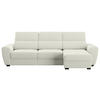 ECKSOFA Creme Velours  - Creme/Schwarz, KONVENTIONELL, Kunststoff/Textil (285/177cm) - Carryhome