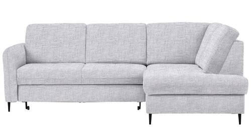 ECKSOFA in Chenille Hellgrau  - Hellgrau/Schwarz, MODERN, Holz/Textil (241/184cm) - Carryhome