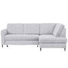 ECKSOFA in Chenille Hellgrau  - Hellgrau/Schwarz, Modern, Holz/Textil (241/184cm) - Carryhome