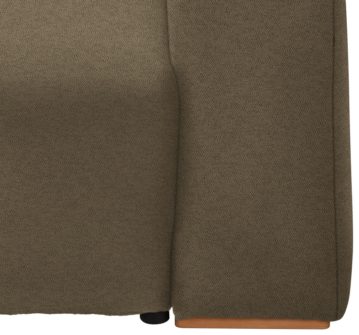 SCHLAFSOFA Flachgewebe Grün  - Buchefarben/Schwarz, KONVENTIONELL, Holz/Kunststoff (255/86/123cm) - Livetastic