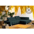 ECKSOFA  in Webstoff Dunkelgrün  295/201 cm  - Dunkelgrün/Dunkelgrau, Design, Textil/Metall (295/201cm) - Hom`in
