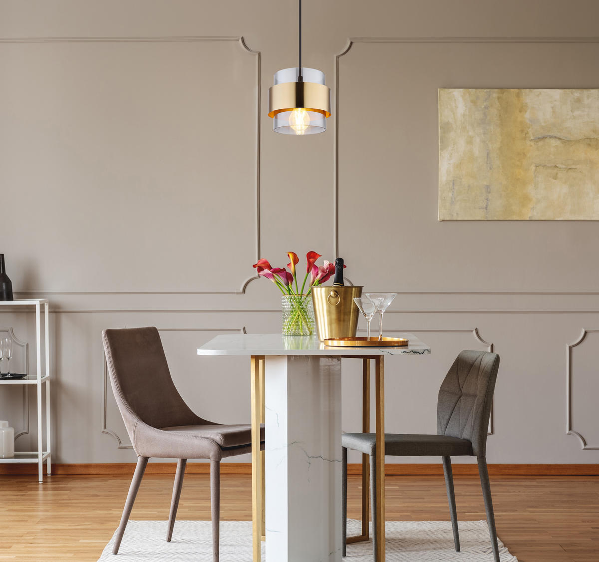 ZÁVĚSNÉ SVÍTIDLO, 18/120 cm  - černá/čiré, Design, kov/sklo (18/120cm) - Globo
