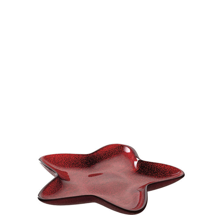 MISKA, sklo, 23/2,5/23 cm  - červená, Lifestyle, sklo (23/2,5/23cm) - Leonardo
