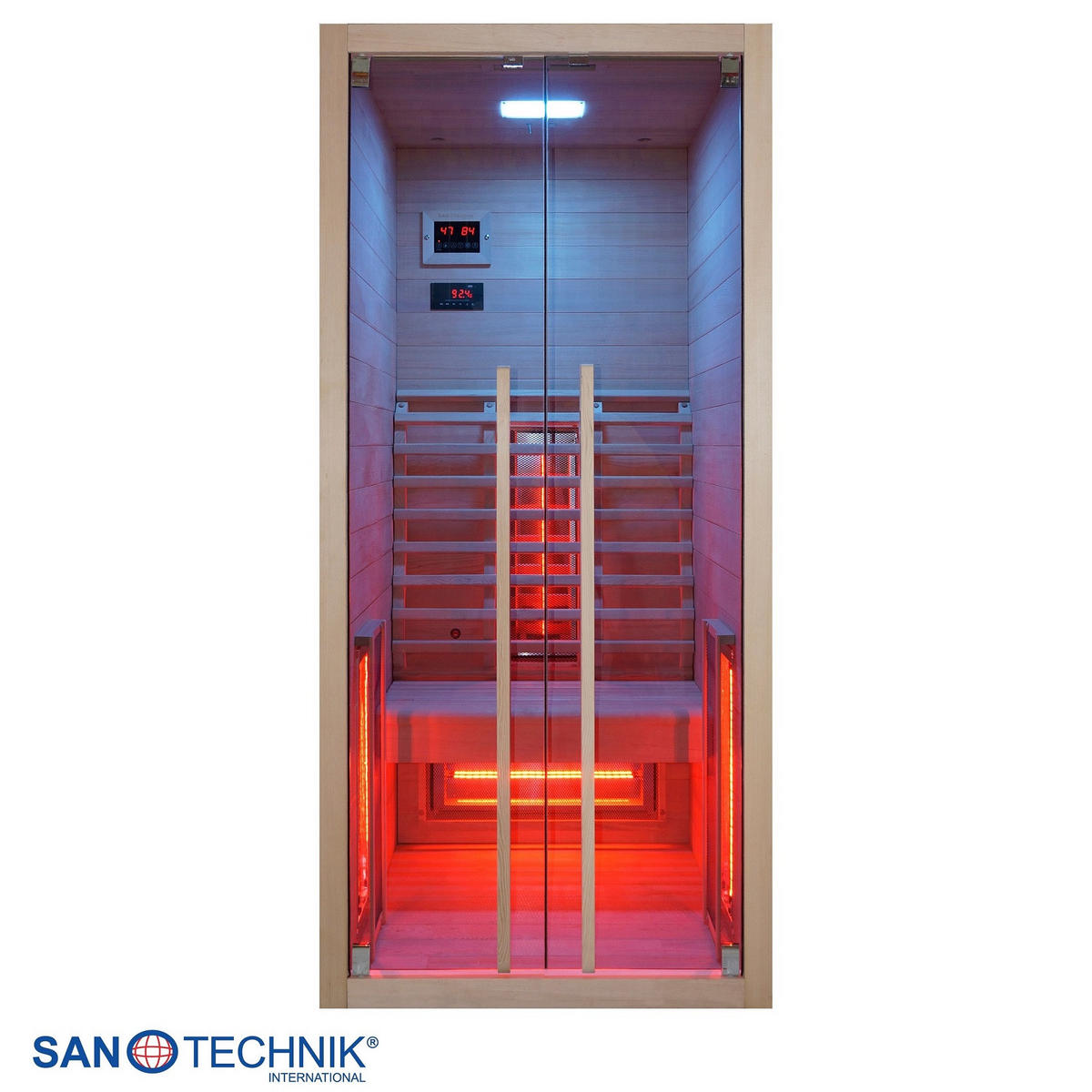 INFRAROTKABINE für 1 Personen RUBY 1  - Naturfarben, Basics, Holz (90,5/195/100cm) - Sanotechnik