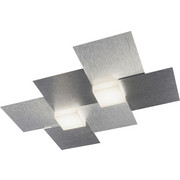 LED STROPNÍ SVÍTIDLO - barvy hliníku, Design, kov (38,5/33,0/5,2cm) - Großmann
