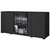 SIDEBOARD 150/69,7/39,5 cm  in Schwarz  - Schwarz, Design, Glas/Holzwerkstoff (150/69,7/39,5cm) - Livetastic