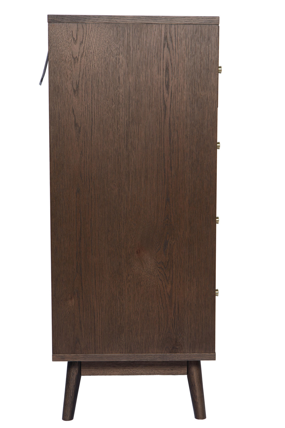 KOMMODE , 85/99/40 cm, 5 Schublade(n)  - Messingfarben/Walnussfarben, Design, Holz/Holzwerkstoff (85/99/40cm) - Livetastic