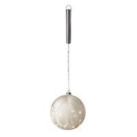 UKRASNA LED LAMPA - srebrna, Osnovno, plastika (20cm)