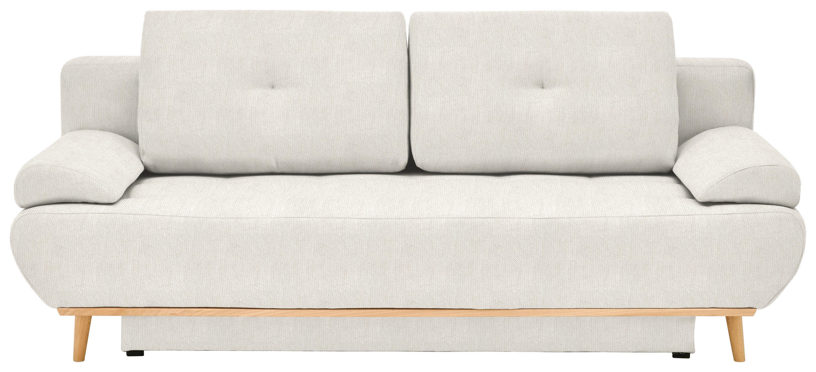 ROZKLÁDACÍ POHOVKA, textil, béžová - přírodní barvy/béžová, Design, dřevo/textil (200/71/95cm) - Novel