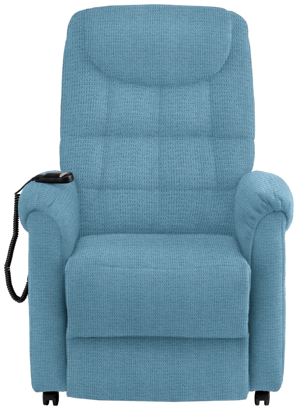 FERNSEHSESSEL in Mikrofaser Hellblau  - Schwarz/Hellblau, KONVENTIONELL, Kunststoff/Textil (83/113/92cm) - Xora