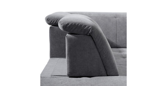 ECKSOFA  in Webstoff Grau  202/280 cm  - Schwarz/Grau, KONVENTIONELL, Holz/Textil (202/280cm) - Xora