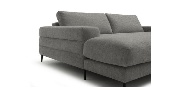 ECKSOFA  in Flachgewebe Hellgrau  177/253 cm  - Hellgrau/Schwarz, Design, Textil/Metall (177/253cm) - Dieter Knoll