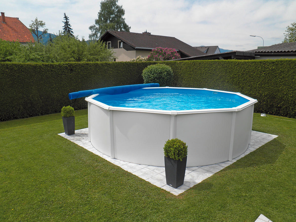 POOL 460/120 cm  - Weiß, MODERN, Metall (460/120cm)