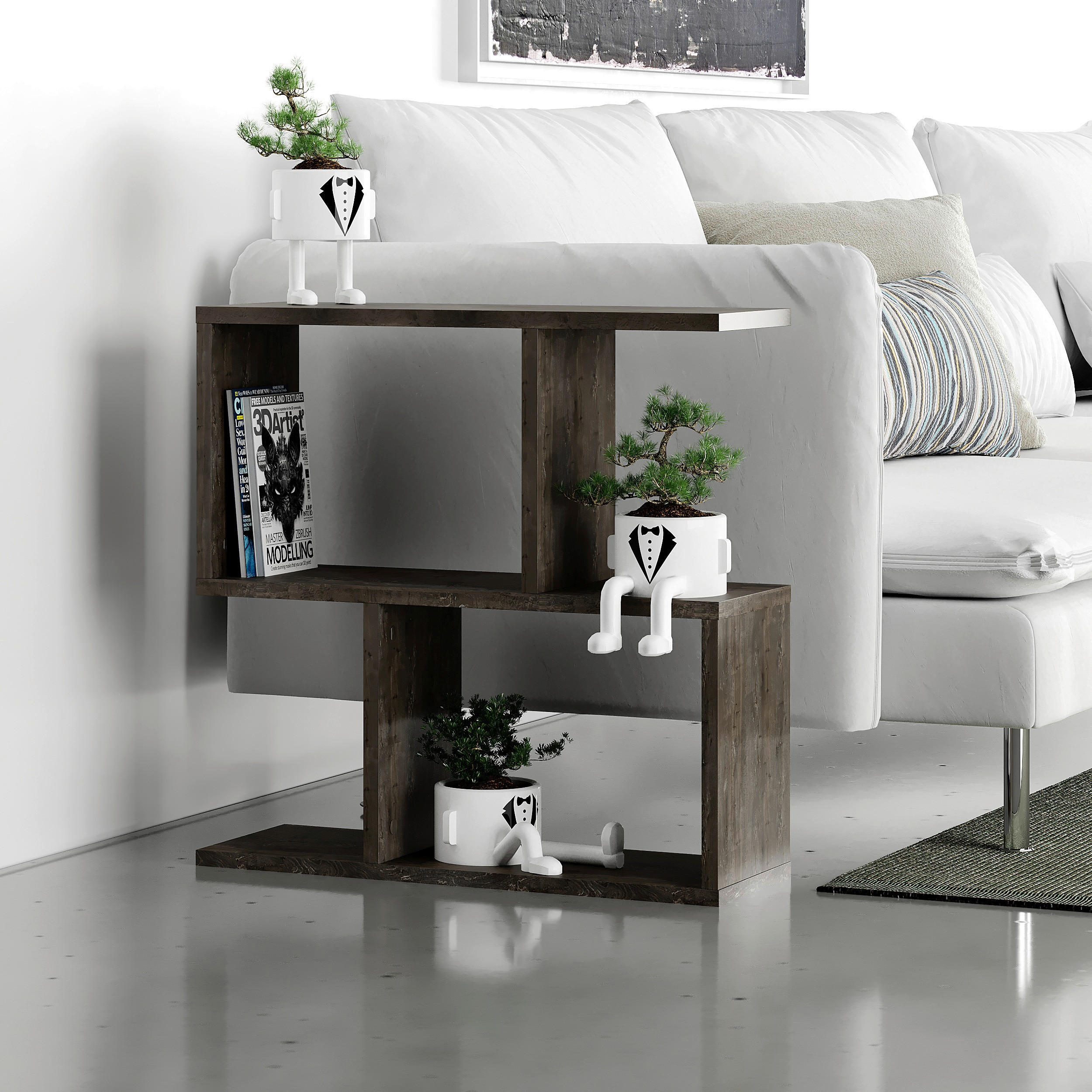 BEISTELLTISCH in Holzwerkstoff 60/20/60 cm  - Dunkelbraun, Design, Holzwerkstoff (60/20/60cm) - Livetastic