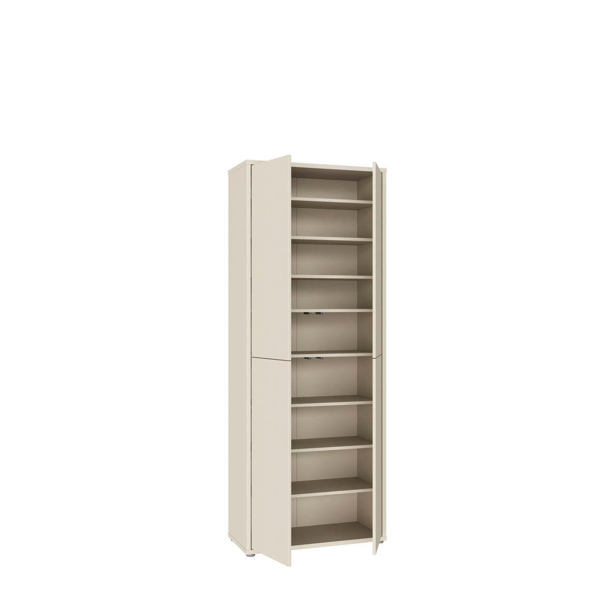 SCHUHSCHRANK - Sandfarben/Grau, MODERN, Holzwerkstoff/Kunststoff (74,5/191,9/34,9cm) - Xora