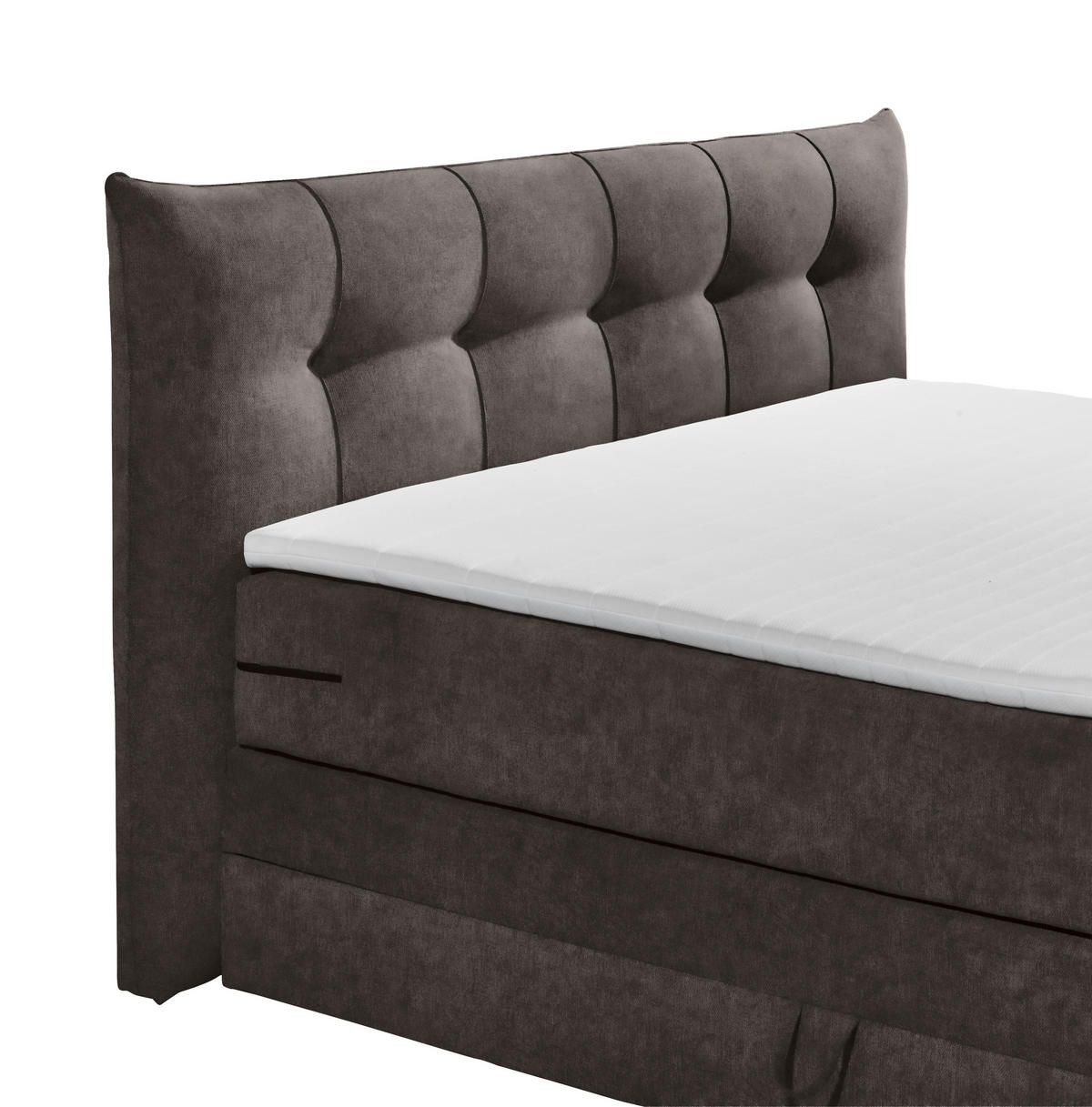 BOXSPRINGBETT 180/200 cm  in Braun, Grau  - Schwarz/Braun, Konventionell, Kunststoff/Textil (180/200cm) - Esposa
