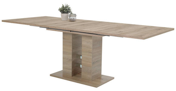 ESSTISCH in Holzwerkstoff 140-220/90/76 cm - Eichefarben, Design, Holzwerkstoff (140-220/90/76cm) - Carryhome