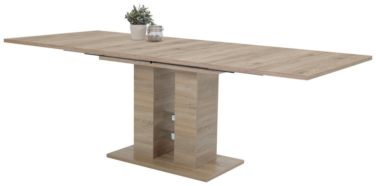 ESSTISCH in Holzwerkstoff 140-220/90/76 cm  - Eichefarben, Design, Holzwerkstoff (140-220/90/76cm) - Carryhome