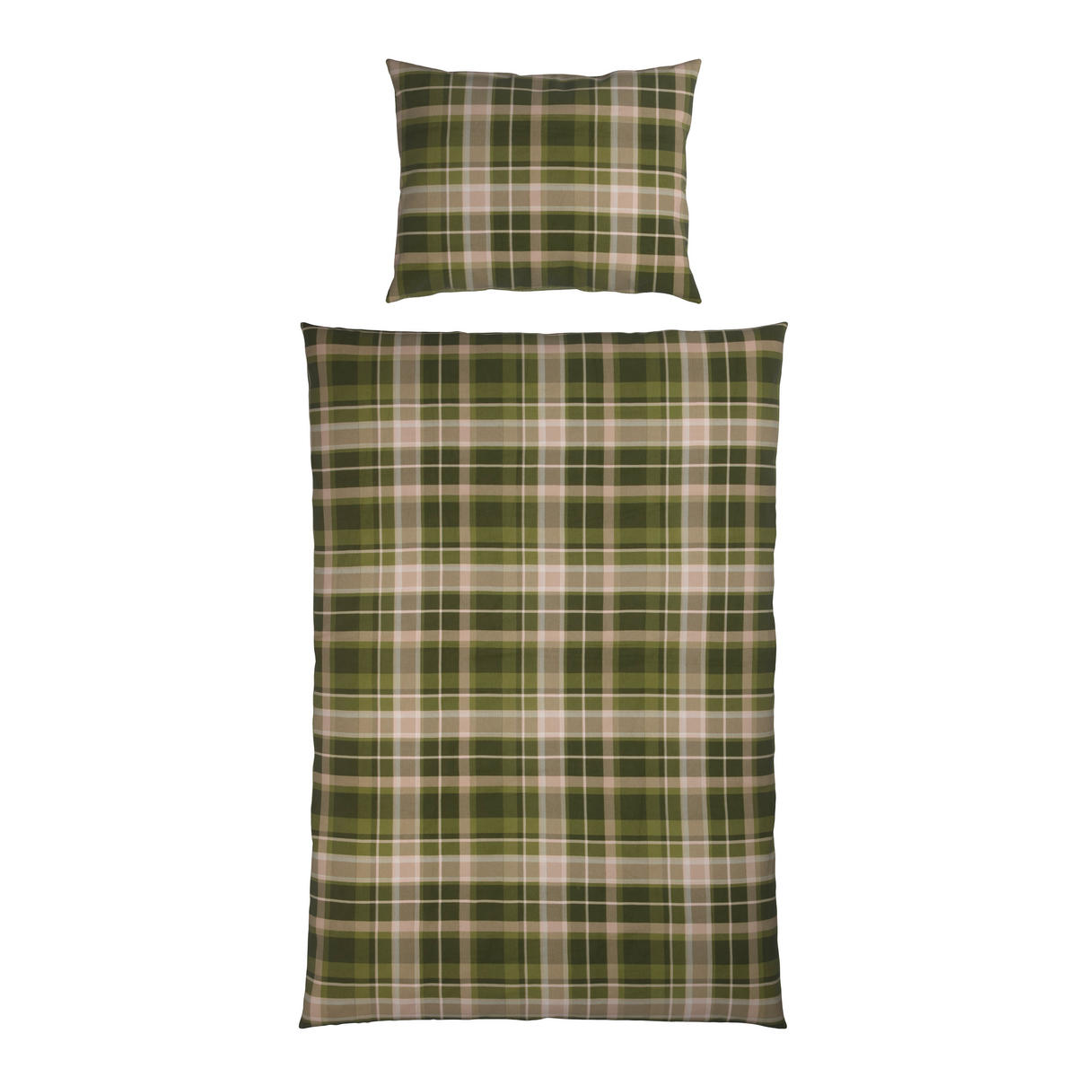BETTWÄSCHE 6-teilig S. OLIVER Flanell 140/200 cm  - Grün, Basics, Textil (140/200cm) - S. Oliver
