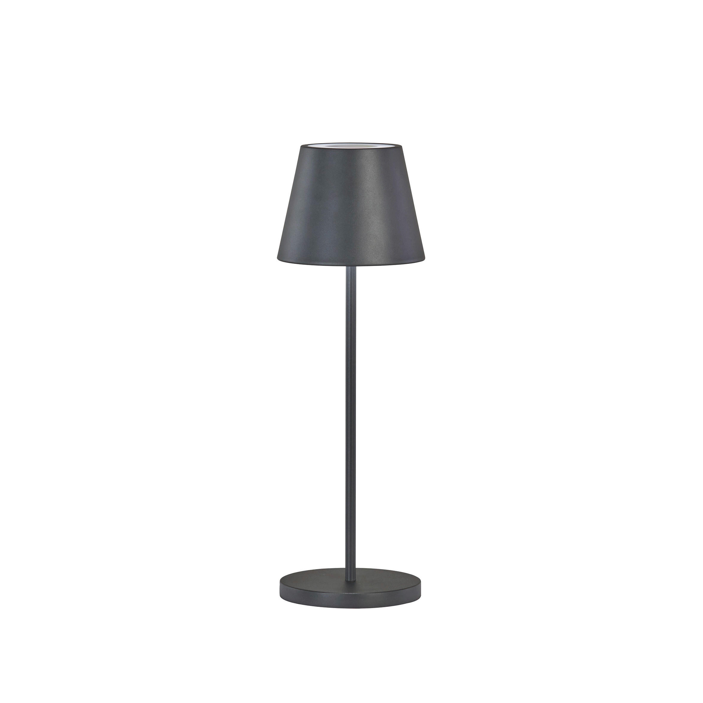 XXXLutz Akku-Tischleuchte Cosenza Schwarz 11x34x11 cm