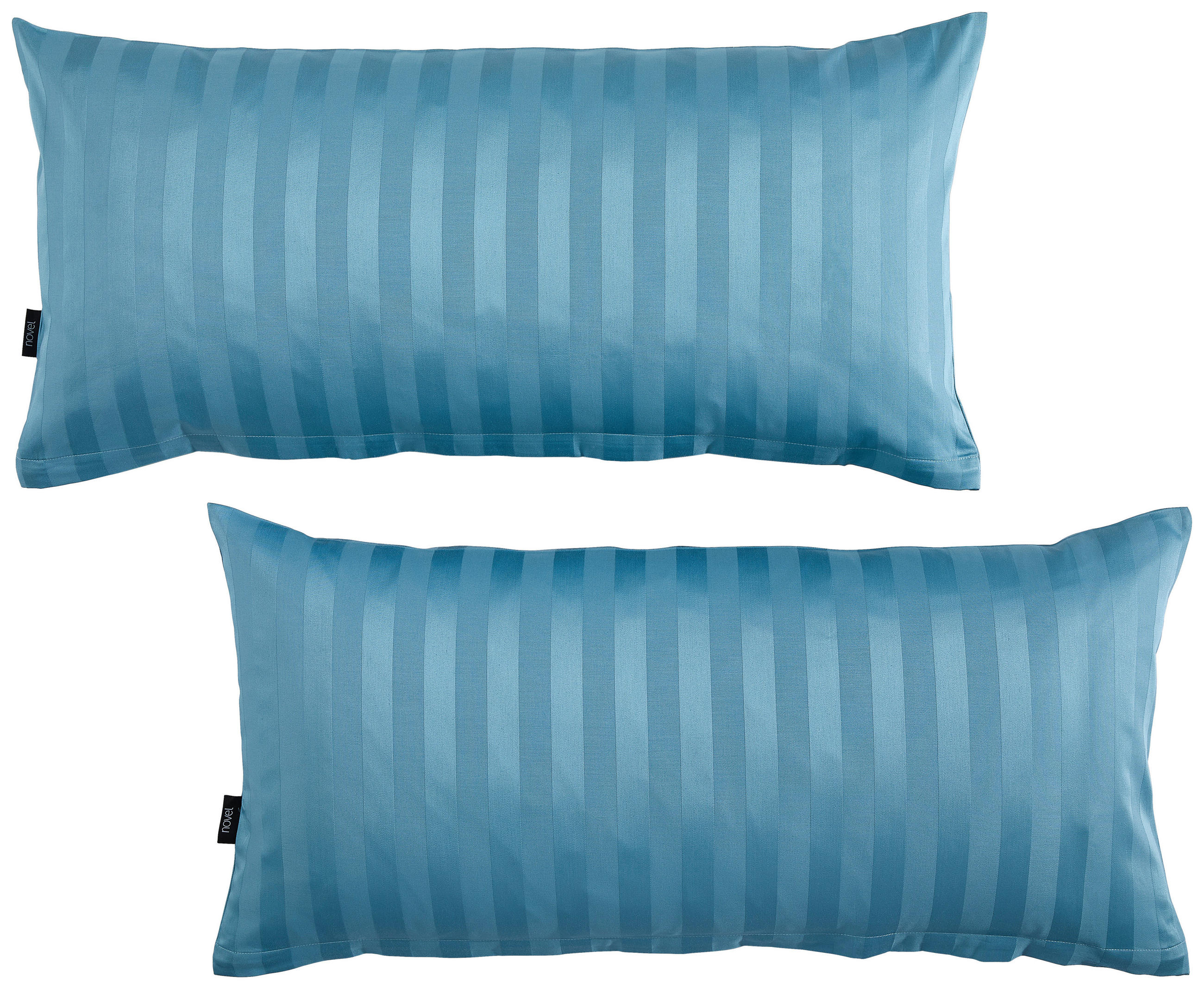 Novel Kissenbezug-Set Dobby Blau 40x80 cm