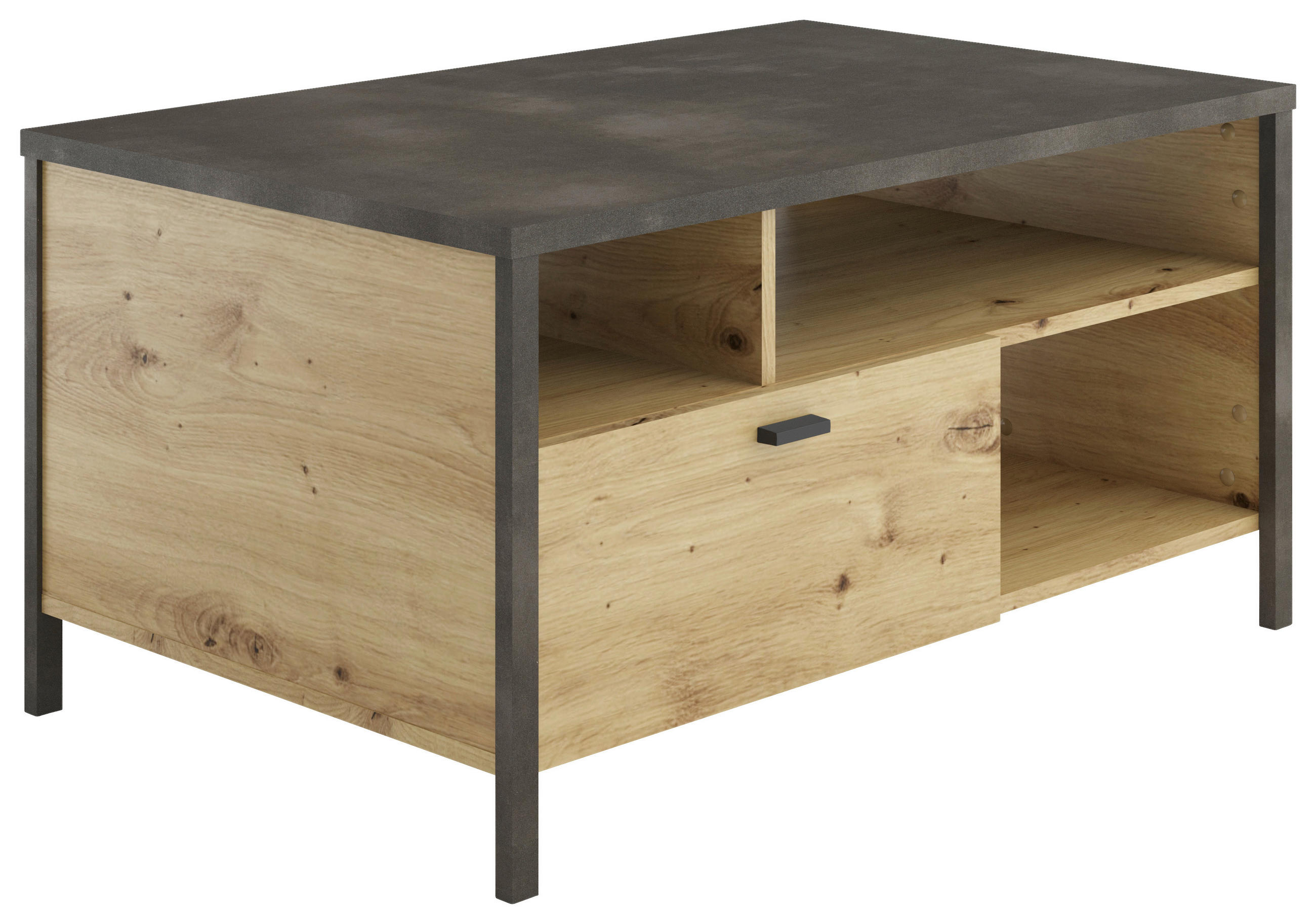 COUCHTISCH in Holzwerkstoff 95/48/59,5 cm  - Schwarz/Eiche Artisan, KONVENTIONELL, Holzwerkstoff/Kunststoff (95/48/59,5cm) - MID.YOU