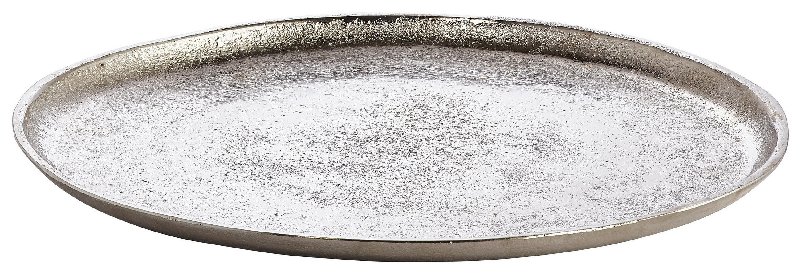 DEKOR TÁLCA    - nikkelszínű, Basics, fém (35cm) - Ambia Home