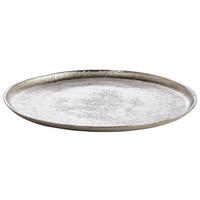 DEKOR TÁLCA    - nikkelszínű, Basics, fém (35cm) - Ambia Home