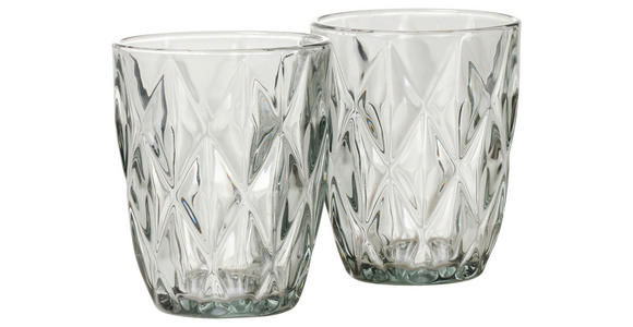 TRINKGLAS 260 ml  - Grau, Basics, Glas (8/10cm) - Novel