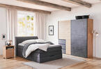 SCHWEBETÜRENSCHRANK 200/200/61 cm 2-türig  - Dunkelgrau/Schwarz, KONVENTIONELL, Holzwerkstoff/Kunststoff (200/200/61cm) - Carryhome