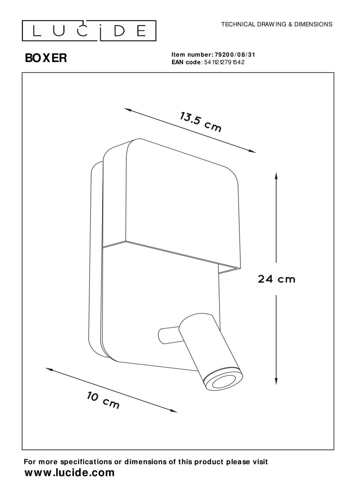 LESELEUCHTE 10/13,5/24 cm   - Basics, Metall (10/13,5/24cm) - Lucide