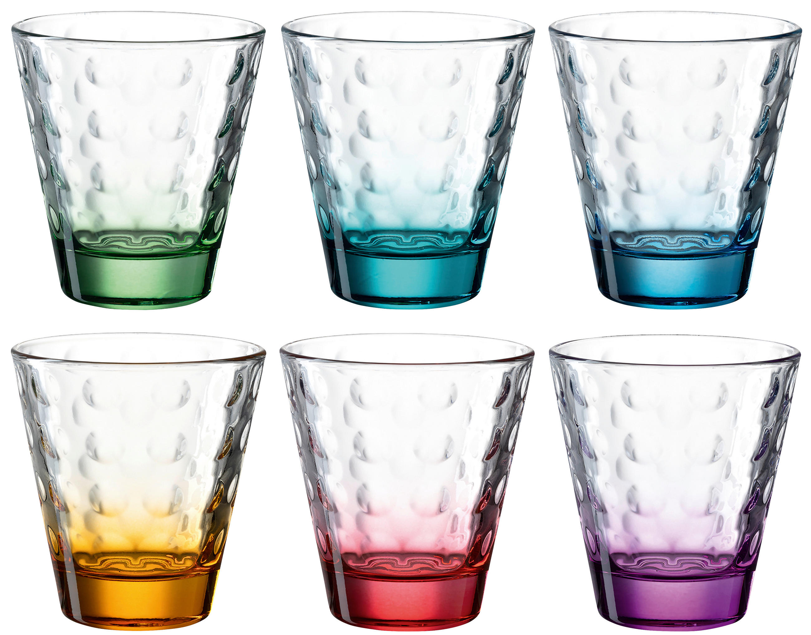 SET ČAŠA ZA VISKI  6 delova   - zelena/tirkizna, Konvencionalno, staklo (215ml) - Leonardo