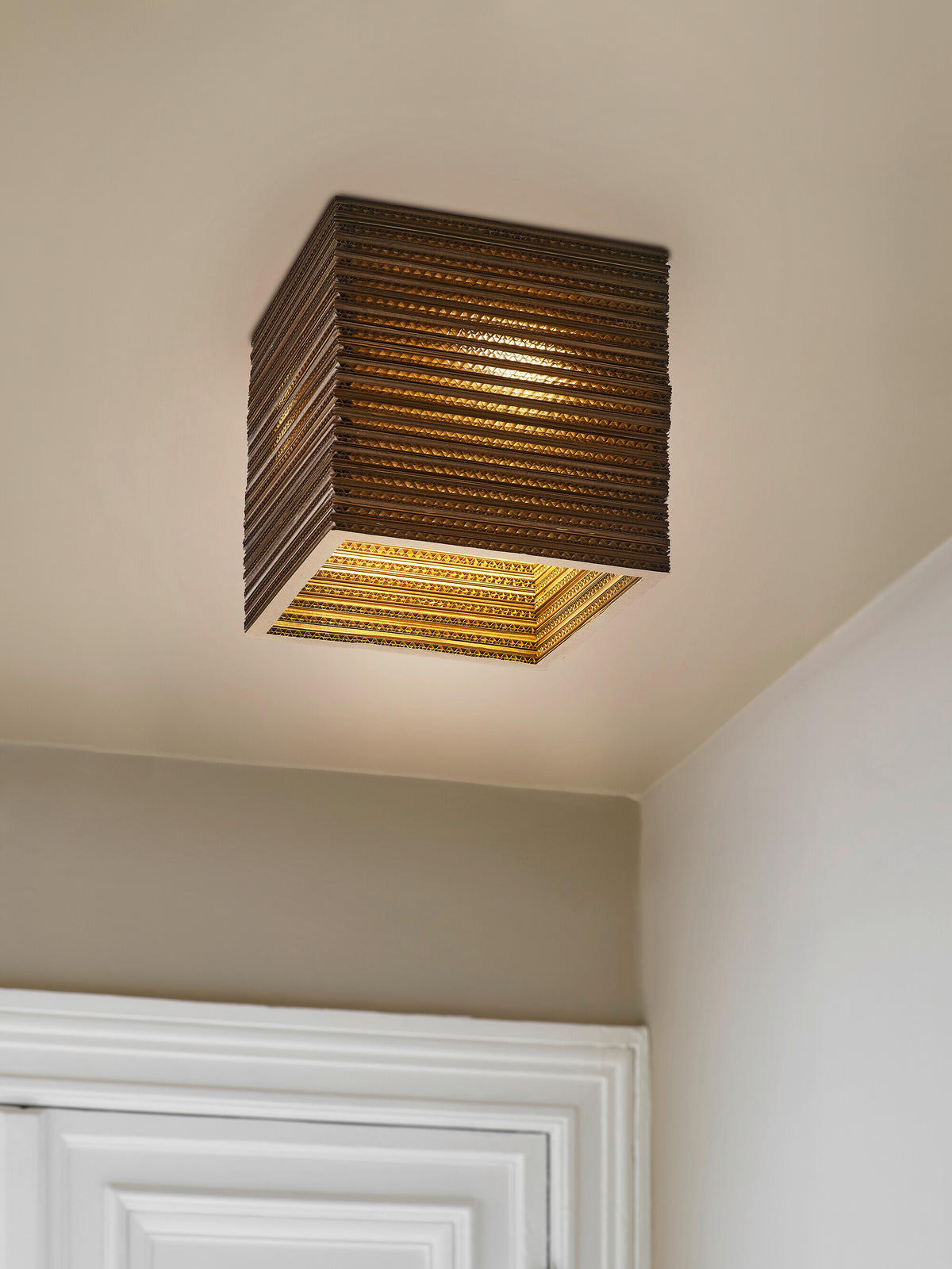 DECKENLEUCHTE    25/25/26 cm  - Natur, Karton/Metall (25/25/26cm) - Osram