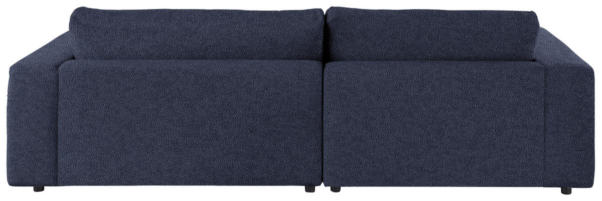 ECKSOFA in Flachgewebe Dunkelblau  - Schwarz/Dunkelblau, Design, Kunststoff/Textil (190/270cm) - Lomoco