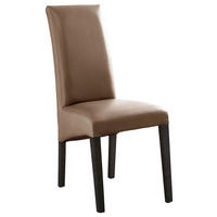 STUHL  in Lederlook Textil  - Buche Kolonial/Cappuccino, KONVENTIONELL, Holz/Textil (47/102/57cm) - Carryhome