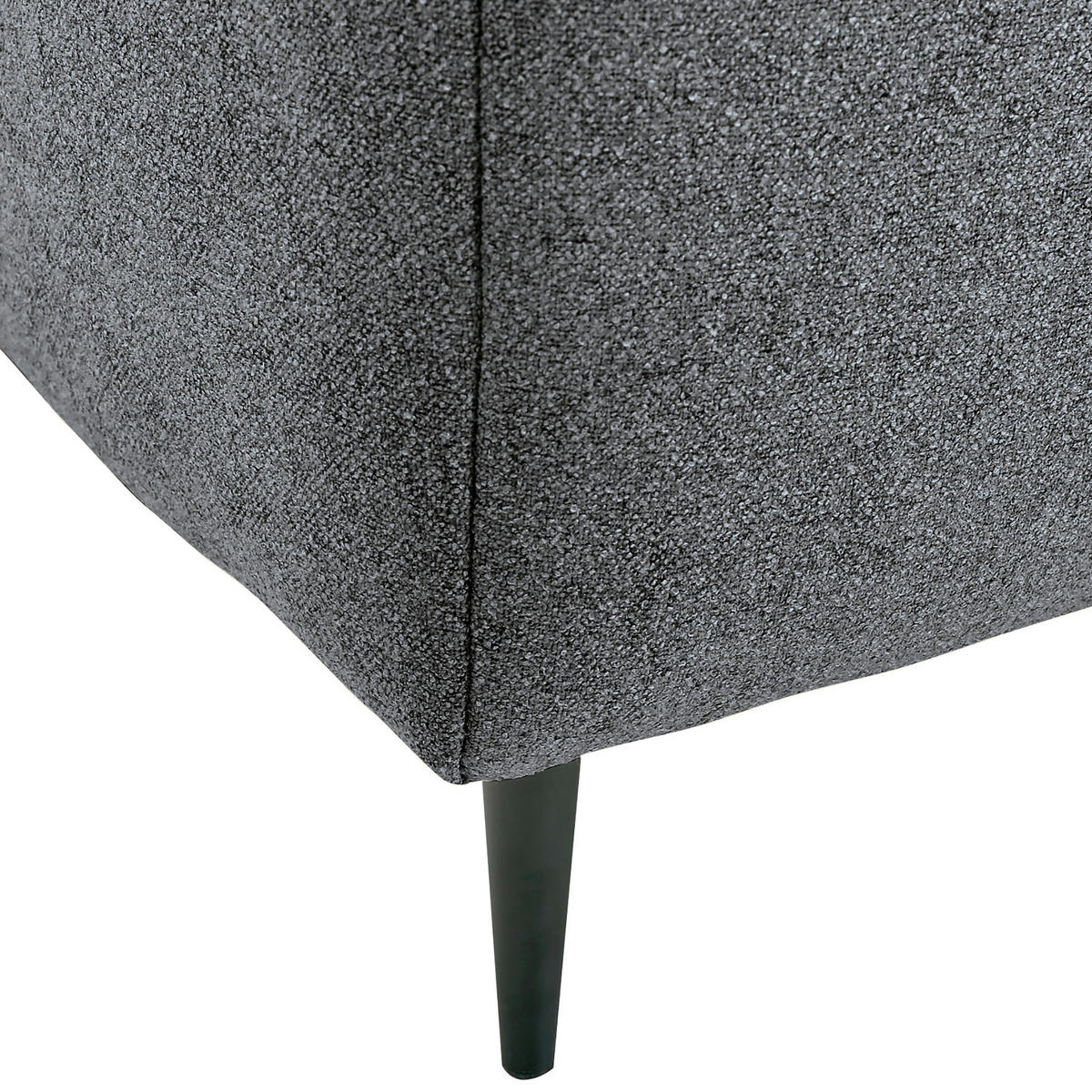 SCHLAFSOFA in Flachgewebe Dunkelgrau  - Dunkelgrau/Schwarz, KONVENTIONELL, Textil/Metall (197/75/100cm) - Carryhome