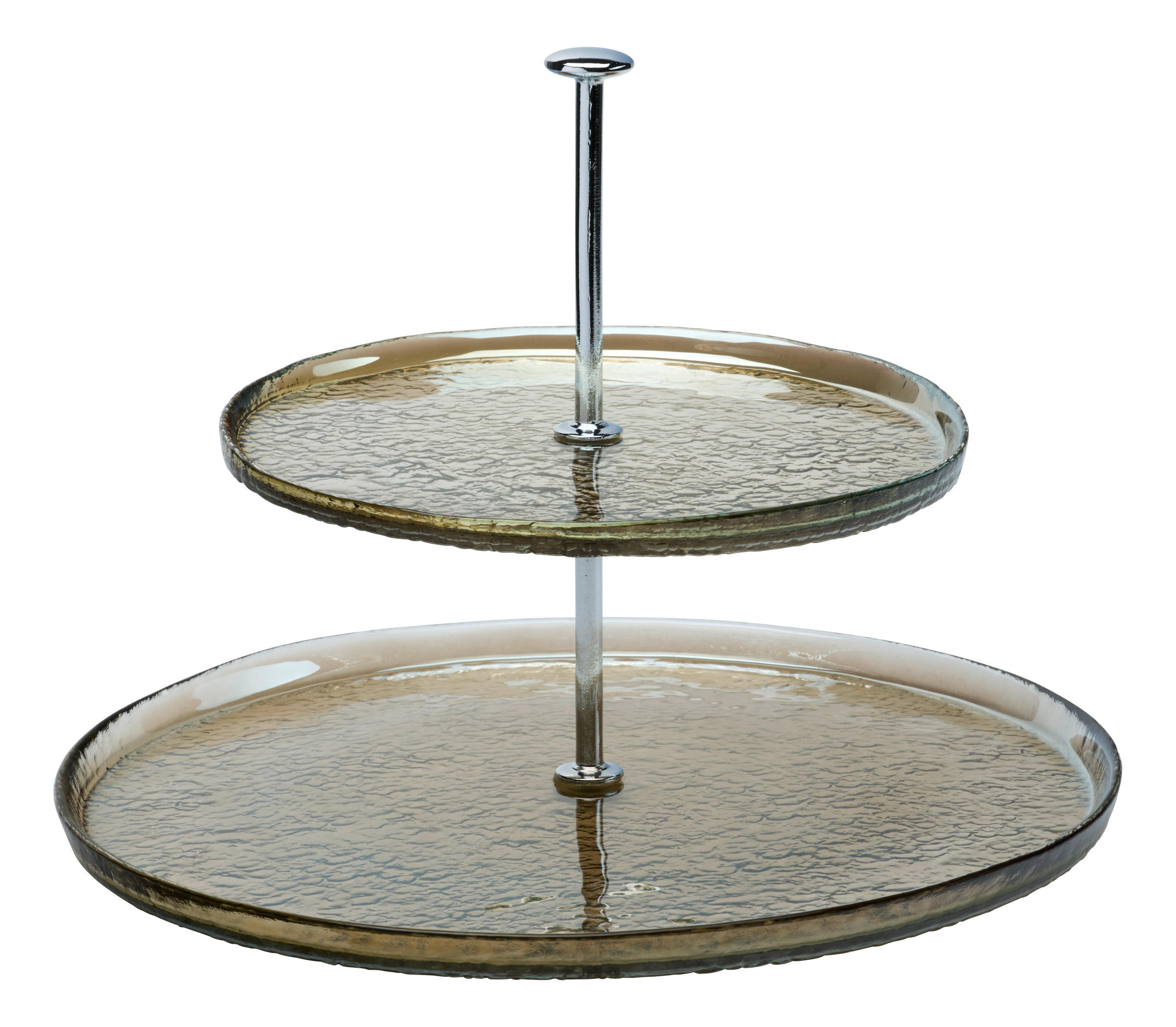 ETAGERE 2-stöckig - Braun, KONVENTIONELL, Glas/Metall (29/4cm) - Ritzenhoff Breker