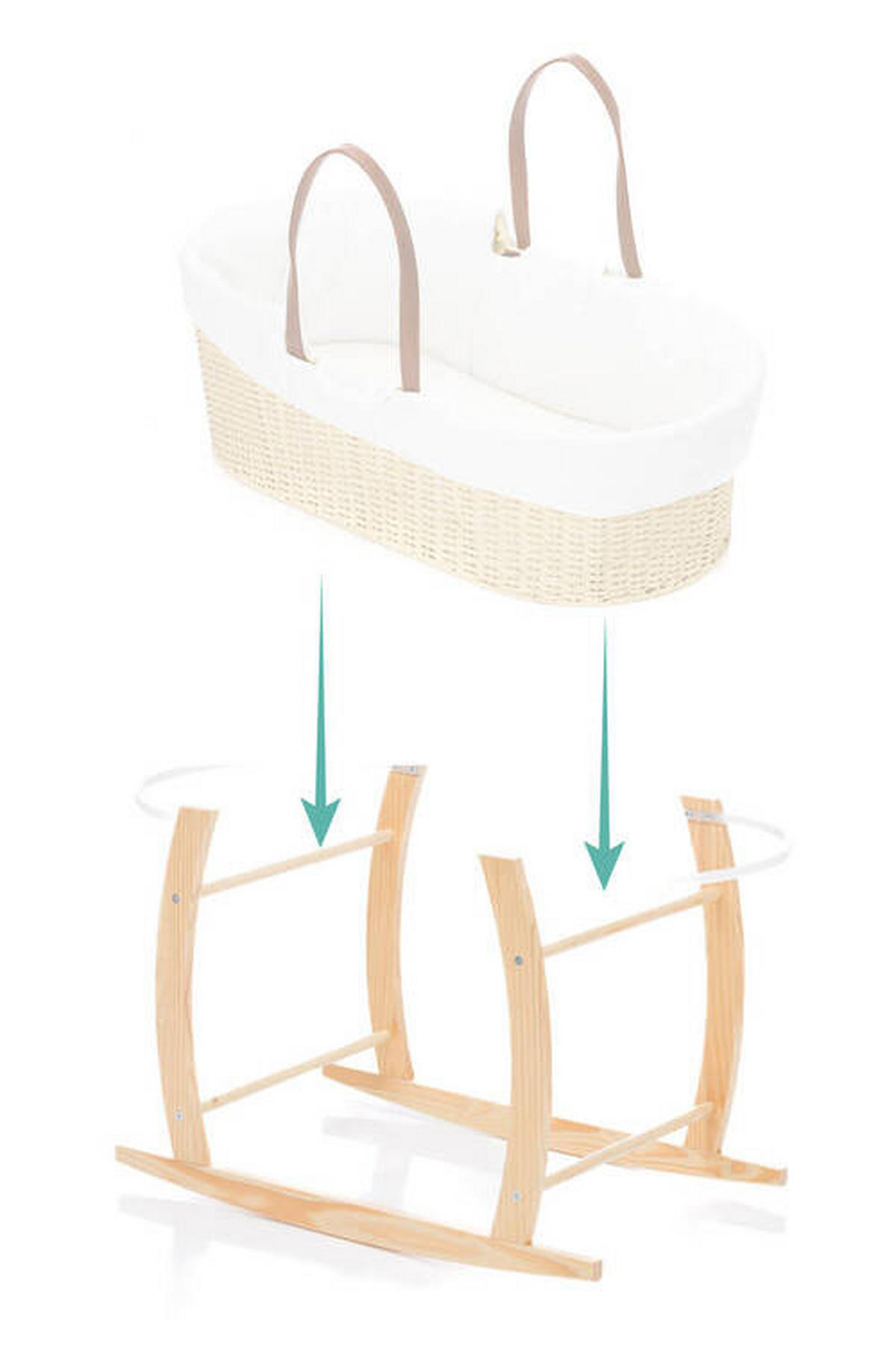 STUBENWAGEN Moseskorb   - Weiss/Naturfarben, Basics, Papier/Textil (88/30/48cm) - Fillikid