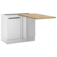 ECKUNTERSCHRANK 110/90/60 cm  - Eichefarben/Schwarz, Design, Holzwerkstoff/Kunststoff (110/90/60cm) - MID.YOU