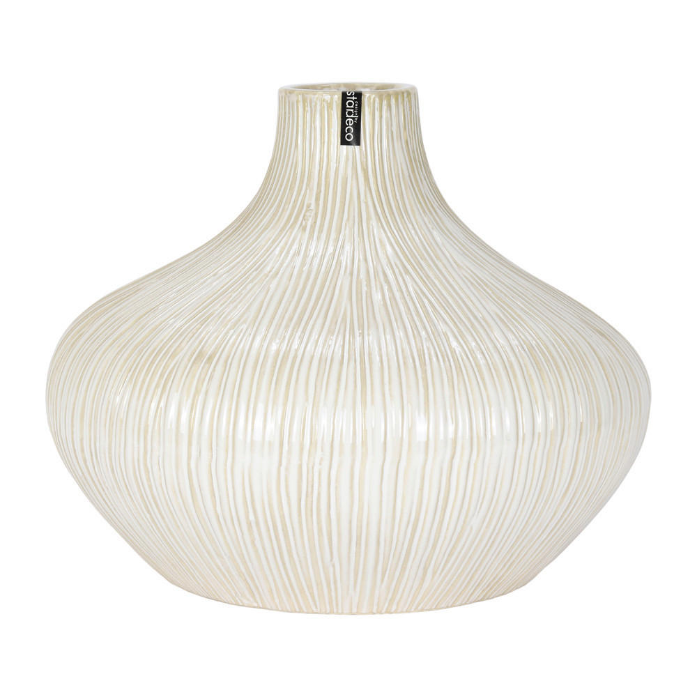 VÁZA, keramika, 25 cm - bílá, Basics, keramika (31/25/31cm)