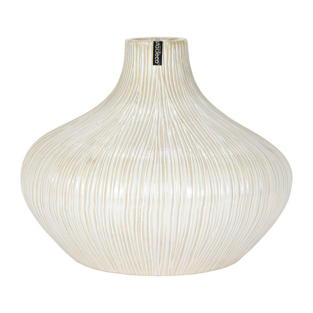 VÁZA, keramika, 25 cm - bílá, Basics, keramika (31/25/31cm)