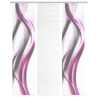FLÄCHENVORHANG  3 Stück  blickdicht  180/260 cm   - Pink/Weiß, Design, Textil (180/260cm)